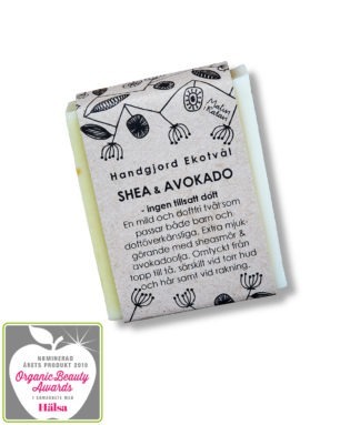 Ekologisk Tvål - Shea & Avokado (ingen tillsatt doft), 110g Tvål