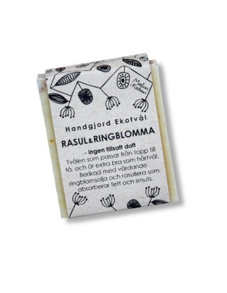 Ekologisk tvål - Rasul och Ringblomma (ingen tillsatt doft), 110g Tvål