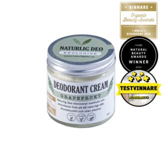 Ekologisk Deodorant Cream 60ml- Grapefrukt
