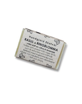 Ekologisk tvål - Rasul & Ringblomma (citrus & lavendeldoft), 40g Liten tvål