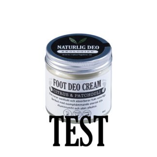 Naturlig Deo ekologisk foot deodorant cream Citrus patchouli 60ml TEST
