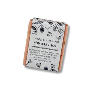Ekologisk tvål – Röd lera & Ros orientalisk doft av Patchouli 110g